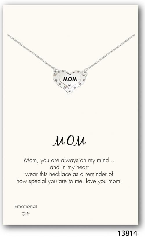 Mom silver pendant